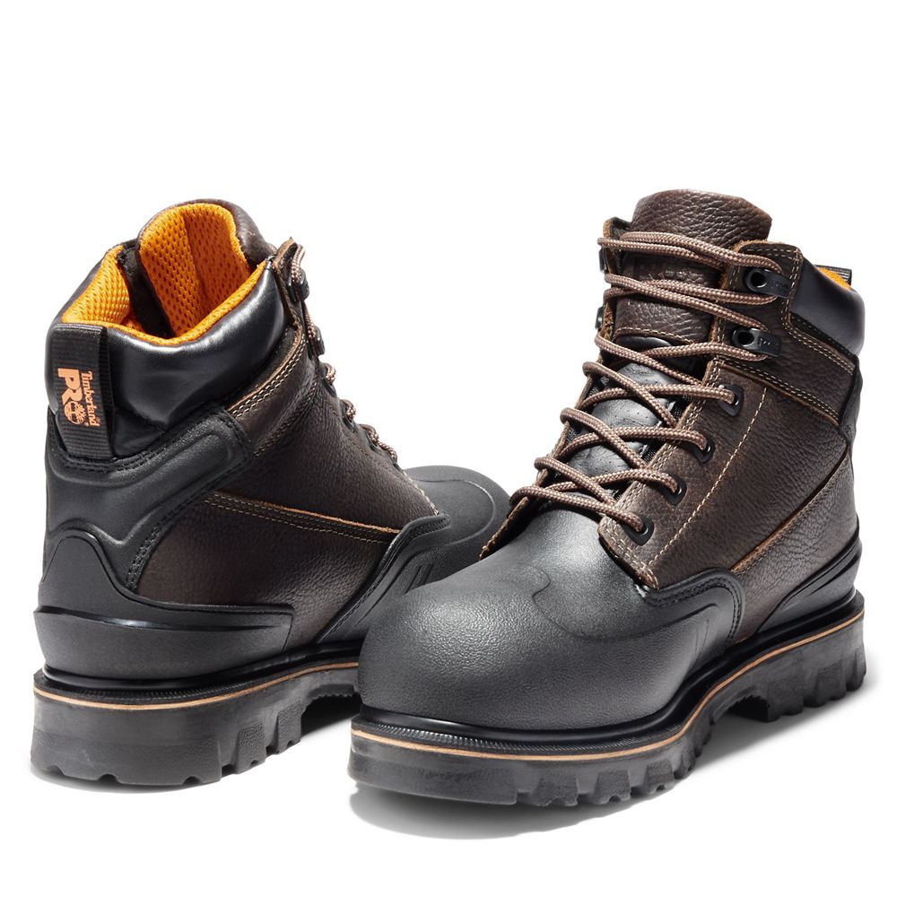 Botas de Trabajo Timberland Hombre Pro® Rigmaster 6\" Steel Toe Marrones/Negras - Chile DNR-013865